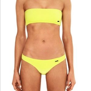 Crush lemon split triangl bikini RARE